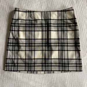 Outback Red Black and Cream Plaid Mini Skirt